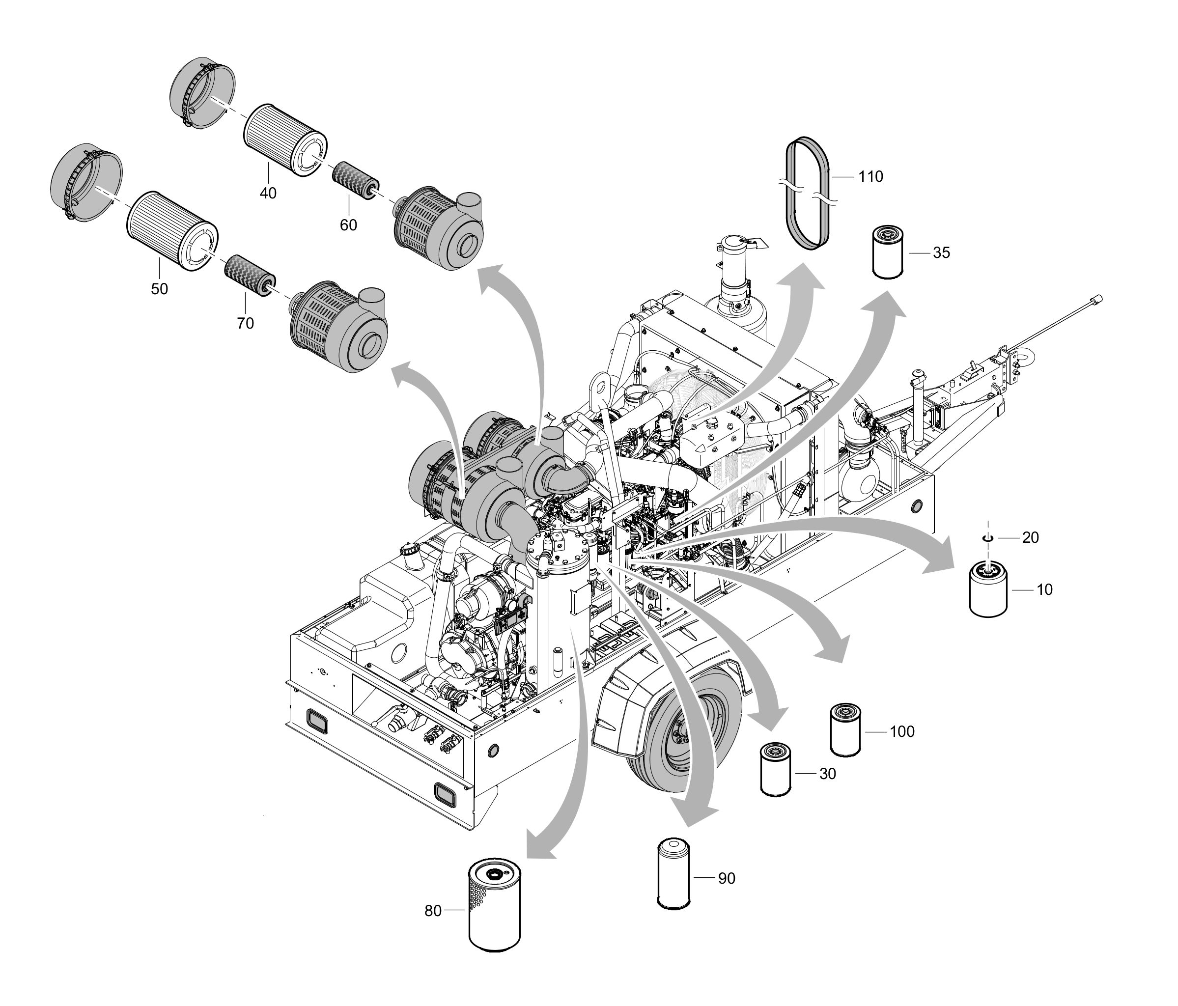 1310075707 KIT:1000 HR XAS750/900 JD FT4 - Parts Online