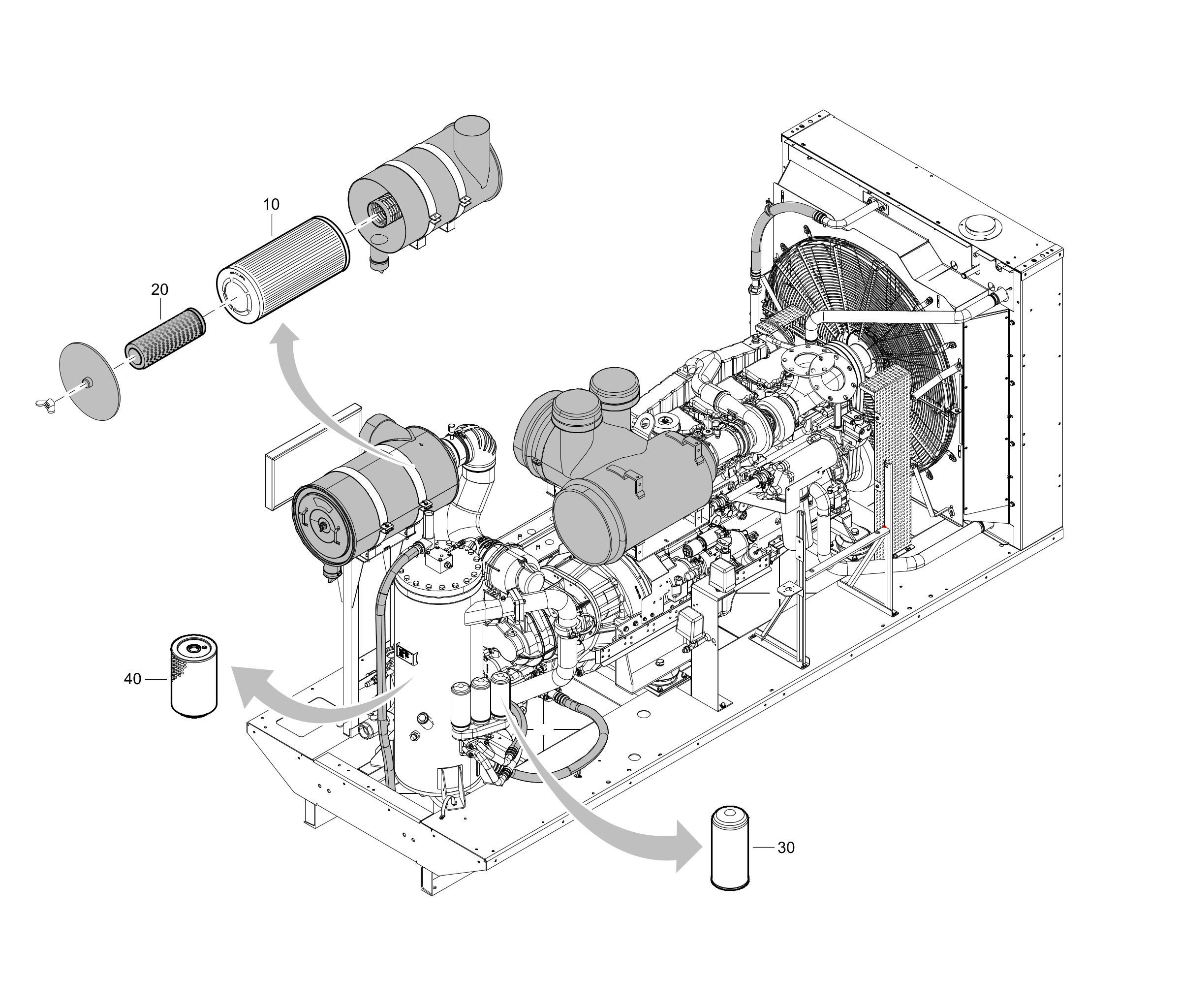 9095050040 1000HRS. KIT FOR XRH 1100CUD - Parts Online