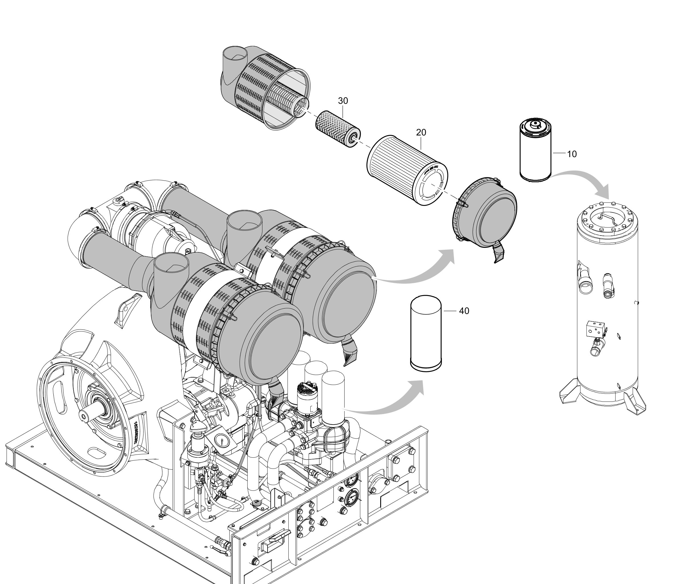 2912400106 SERVICE KIT 1000H ORV/X/Y45 - Parts Online
